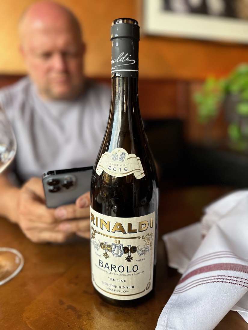 A Barolo on the table
