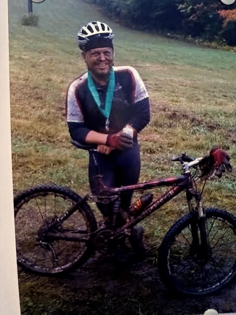 Gerry after a mountain-bike ride